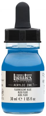 ENCRE ACRYLIQUE INK LIQUITEX 30ML BLEU FLUORESCENT