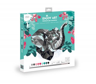 ENJOY ART PEINTURE NUM�ROS �L�PHANT 30X30CM