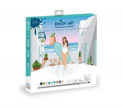 ENJOY ART PEINTURE NUM�ROS RETOUR DE PLAGE 30X30CM