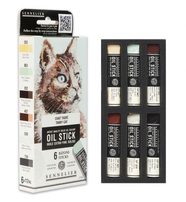 ETUI 6 MINI OIL STICKS THEME CHAT TIGRE