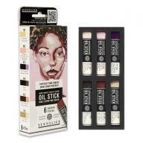 ETUI 6 MINI OIL STICKS THEME PORTRAIT TONS FONCES