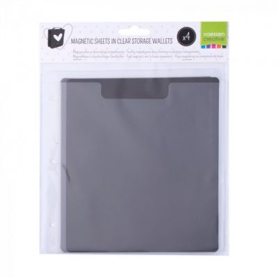 FEUILLES MAGNETIQUES DANS CHEMISES EN PLASTIQUE TRANSPARENTES