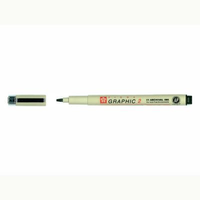 FEUTRE CALIBRE PIGMA GRAPHIC 2 NOIR POINTE CALLIGRAPHIE 2MM