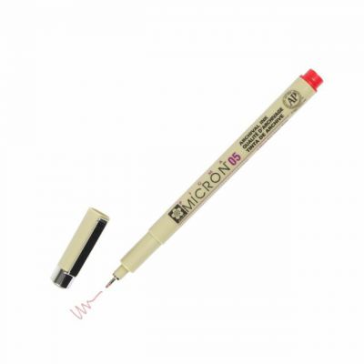 FEUTRE CALIBRE PIGMA MICRON 05 ROUGE 0.45MM