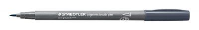 FEUTRE PIGMENT BRUSH STAEDTLER POINTE PINCEAU GRIS FROID FONC�