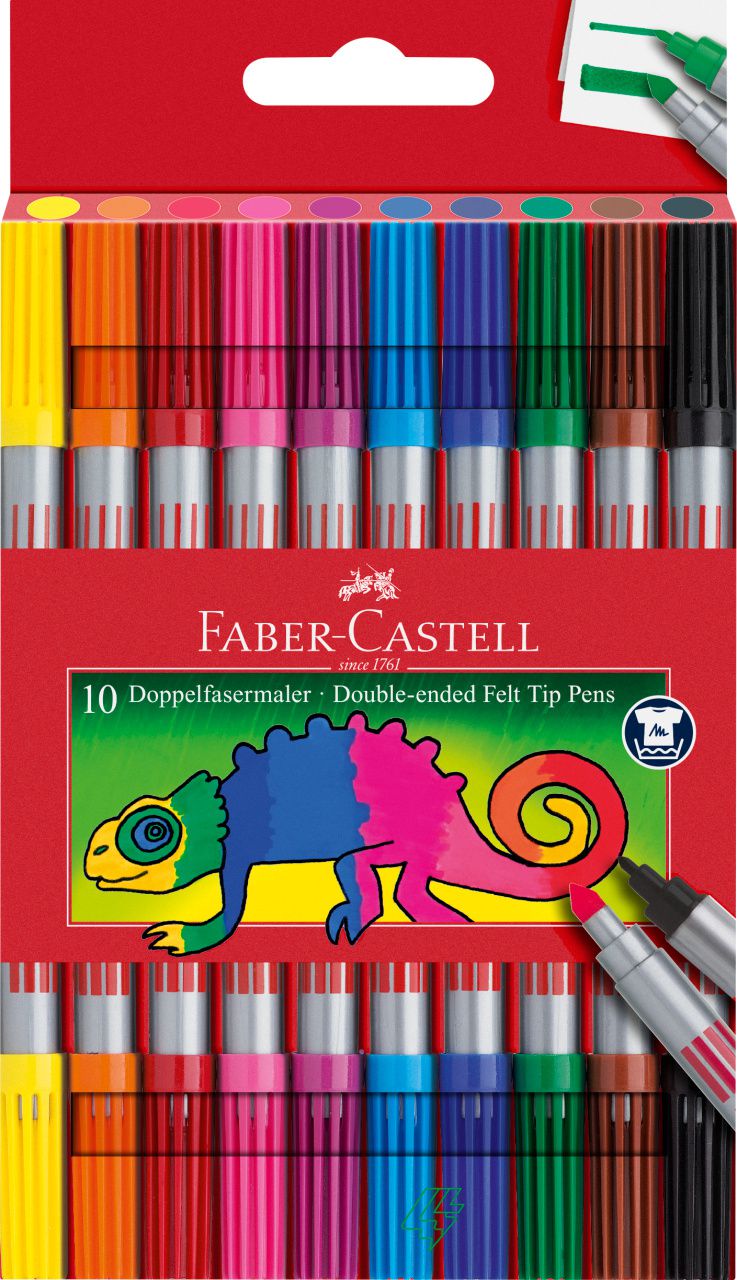 FEUTRES DOUBLE POINTE FABER CASTELL X10