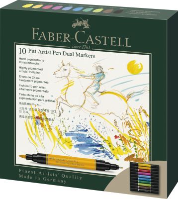 Feutres Pitt Artist Pen Dual Marker, bo�te de 10