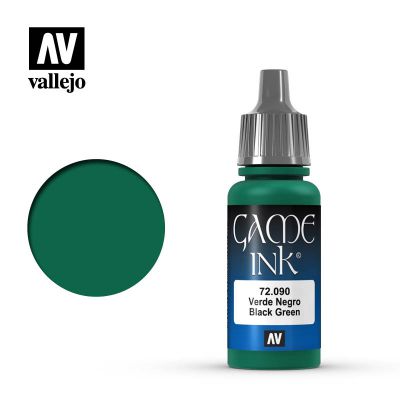 GAME COLOR 090 BLACK GREEN INK 17 ML