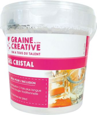 GEL CRISTAL INCOLORE POUR BOUGIE 800G + 8 M�CHES