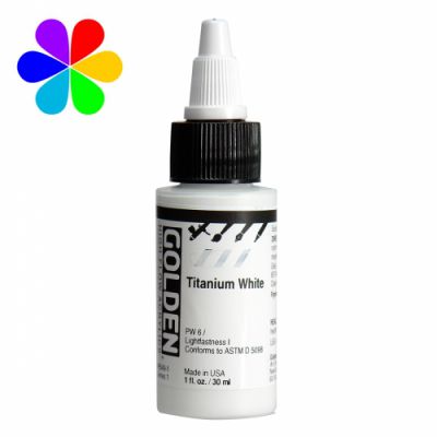 GOLDEN 30ML HIGH FLOW  BLANC TITANE S1