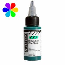 GOLDEN 30ML HIGH FLOW  PHTHALO GREEN TRANSPARENT S1