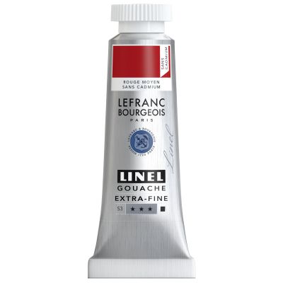 GOUACHE EXTRA-FINE LINEL 14ML ROUGE MOYEN SANS CADMIUM
