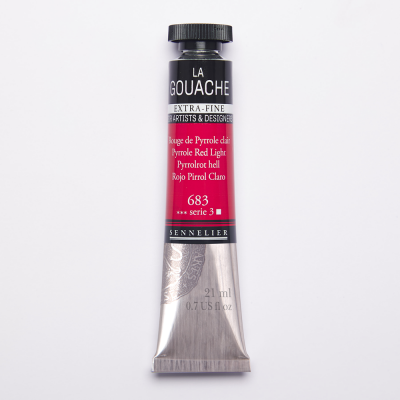 GOUACHE EXTRA-FINE SENNELIER 21ML ROUGE DE PYRROLE CLAIR S3