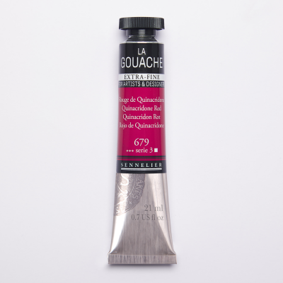 GOUACHE EXTRA-FINE SENNELIER 21ML ROUGE DE QUINACRIDONE (ROUGE PRIMAIRE) S3