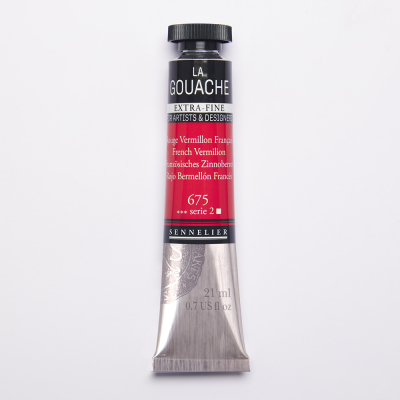 GOUACHE EXTRA-FINE SENNELIER 21ML ROUGE VERMILLON FRAN�AIS S2