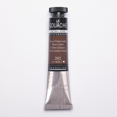 GOUACHE EXTRA-FINE SENNELIER 21ML TERRE D\'OMBRE BR�L�E S1