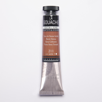 GOUACHE EXTRA-FINE SENNELIER 21ML TERRE DE SIENNE BR�L�E S1