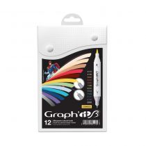 GRAPH\'IT BRUSH SET 12 MARQUEURS COMICS