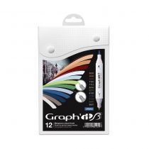 GRAPH\'IT BRUSH SET 12 MARQUEURS URBAN