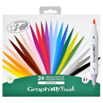 GRAPH\'IT BRUSH SET 24 MARQUEURS ESSENTIAL 