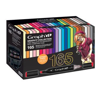 GRAPH\'IT COLLECTION MALETTE 165 MARQUEURS + LAYOUT A4