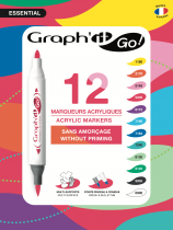 GRAPH\'IT GO SET 12 MARQUEURS ACRYLIQUE ESSENTIAL