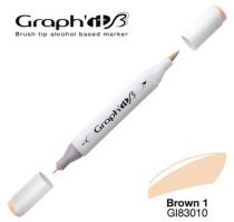 GRAPH\'IT Marqueur brush à alcool 3010 - Basic Brown 1