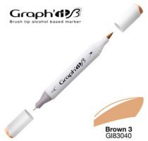GRAPH\'IT Marqueur brush à alcool 3040 - Basic Brown 3