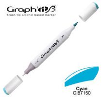 GRAPH\'IT Marqueur brush à alcool 7150 - Cyan