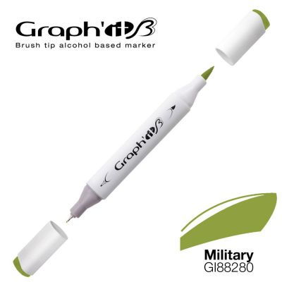 GRAPH\'IT Marqueur brush � alcool 8280- Military