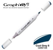 GRAPH\'IT Marqueur brush à alcool 9108 - Cool Grey 8