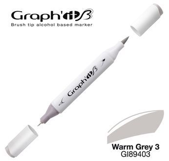 GRAPH\'IT Marqueur brush � alcool 9403 - Warm Grey 3