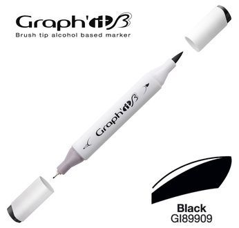 GRAPH\'IT Marqueur brush � alcool 9909 - Black