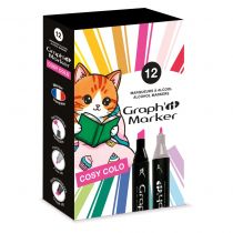 GRAPH\'IT SET 12 MARQUEURS COSY COLO