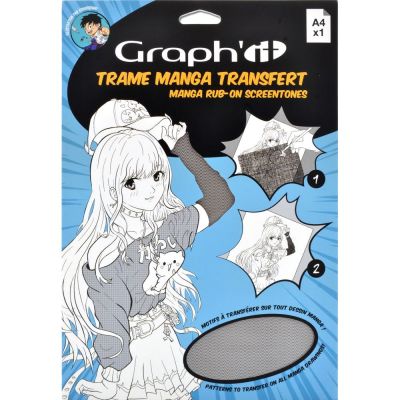 GRAPH\'IT TRAME TRANSFER MANGA A4 MOTIF LAINE
