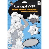 GRAPH\'IT TRAME TRANSFER MANGA A4 MOTIF OMBRES CLAIRES