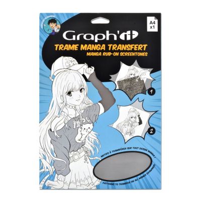 GRAPH\'IT TRAME TRANSFER MANGA A4 MOTIF OMBRES FONCES