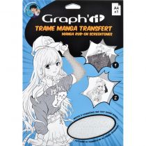 GRAPH\'IT TRAME TRANSFER MANGA A4 MOTIF POINTS ALEATOIRES