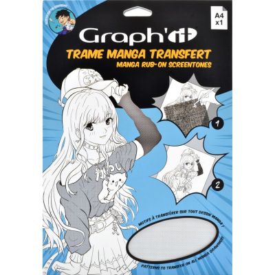 GRAPH\'IT TRAME TRANSFER MANGA A4 MOTIF POINTS DEGRADES