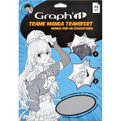 GRAPH\'IT TRAME TRANSFER MANGA A4 MOTIF TARTAN