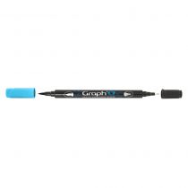 GRAPH\'O Feutre pinceau double pointe 7150 - Cyan