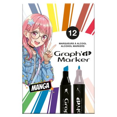 GRAPHIT SET 12 MARKEURS MANGA