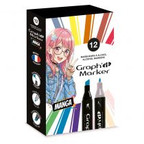 GRAPHIT SET 12 MARKEURS MANGA