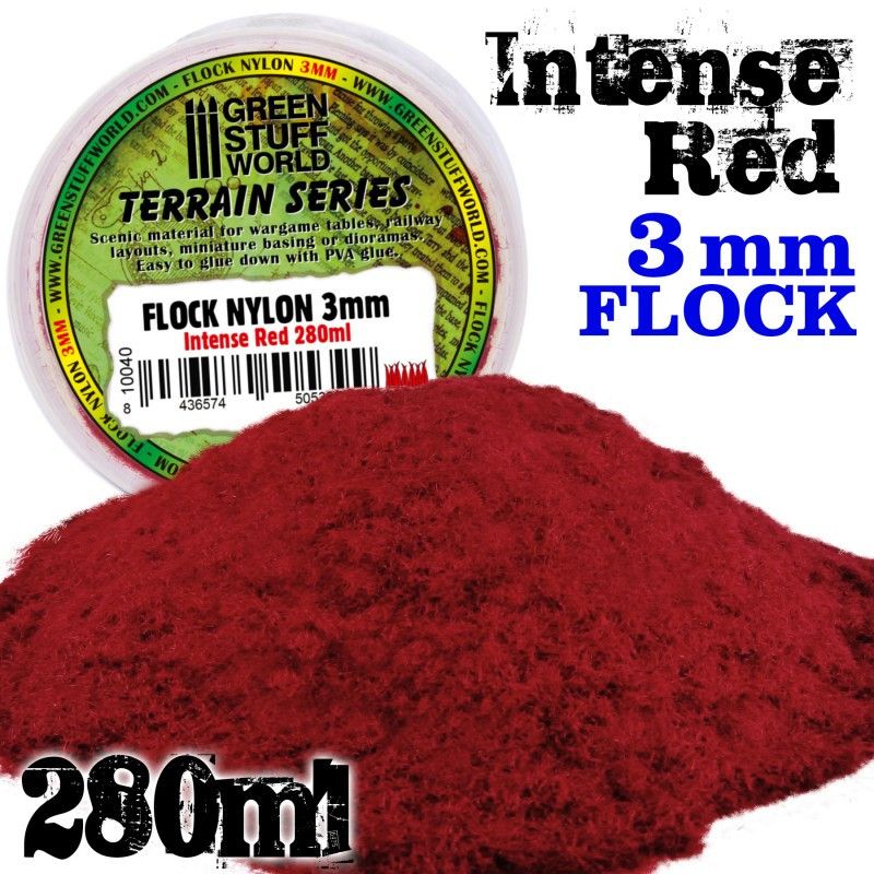 Herbe Statique 3mm ROUGE INTENSE - 280ml