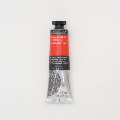 HUILE EXTRA FINE SENNELIER TON ROUGE DE CADMIUM ORANGE 615 S4