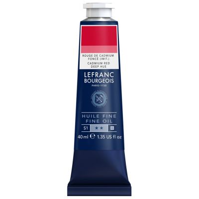 HUILE FINE LEFRANC ROUGE DE CADMIUM FONC� (IMIT)