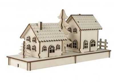 KIT EN BOIS DEUX PETITES MAISONS