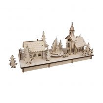 KIT EN BOIS VILLAGE ALPIN + MECANISME ROTATIF