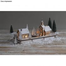 KIT EN BOIS VILLAGE ALPIN + MECANISME ROTATIF