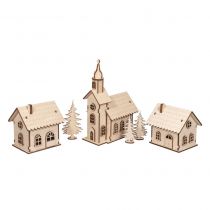 KIT EN BOIS VILLAGE LUMINEUX A CONSTRUIRE